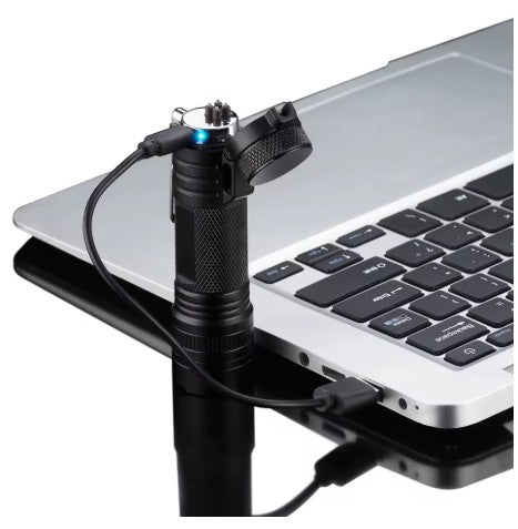 Multifunktionell Ficklampa & USB-Plasmatändare – Vindskyddad överlevnadsutrustning