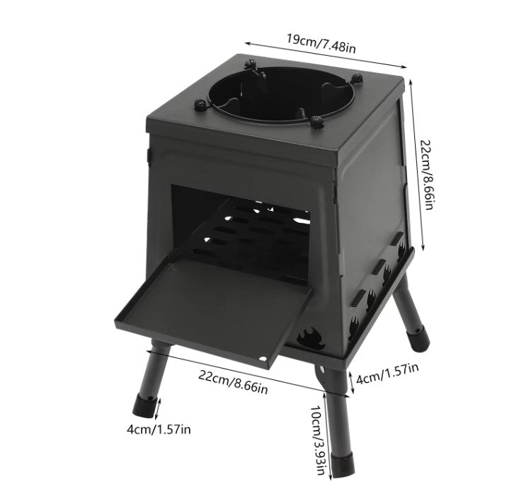 đ„ Portabel Campingkamin â Vedeldad, vindtĂ„lig & kompakt