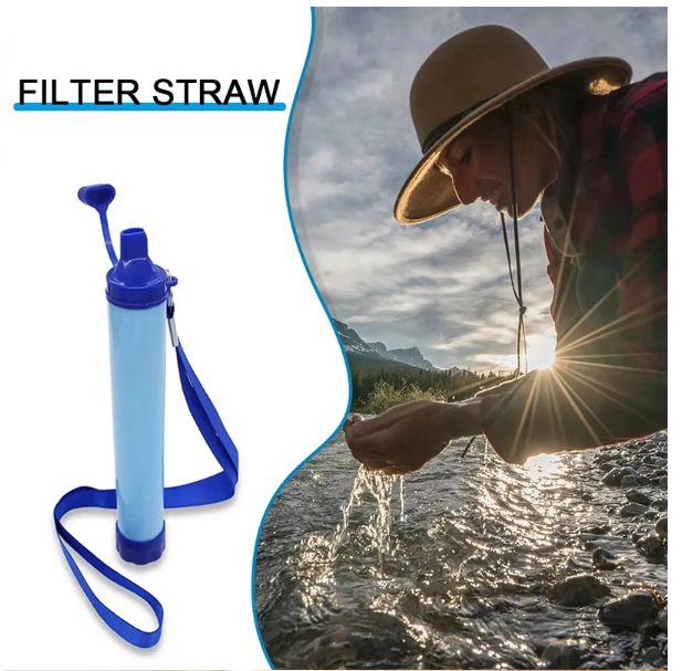 Portable Water Filter Straw – Bärbart Vattenfilter för Camping & Krisberedskap
