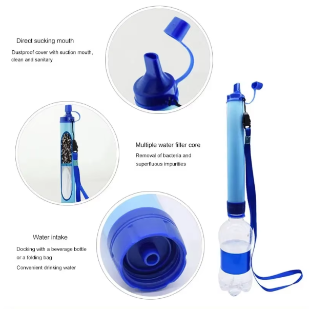 Portable Water Filter Straw – Bärbart Vattenfilter för Camping & Krisberedskap
