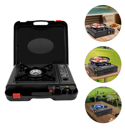 Camping Gas Stove – Portabel Kassettbrännare med Automatisk Tändning