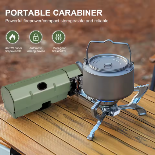 🔥 Camping Gas Stove 11000W – Extremt kraftfull & vindtålig gaskök för friluftsliv & krisberedskap