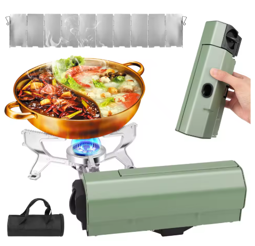 🔥 Camping Gas Stove 11000W – Extremt kraftfull & vindtålig gaskök för friluftsliv & krisberedskap