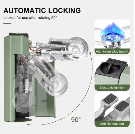 đ„ Camping Gas Stove 11000W â Extremt kraftfull & vindtĂ„lig gaskök för friluftsliv & krisberedskap