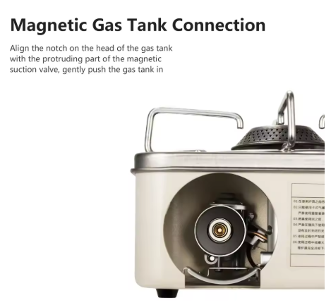 Campinggasspis 2800W – Portabel Kassettbrännare med Justerbar Låga & Bärväska