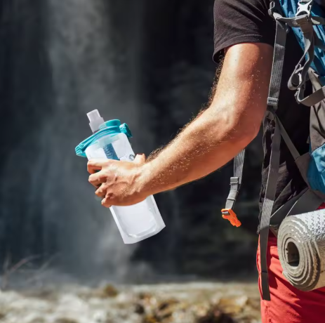 Hopfällbar Vattenflaska med Inbyggt Filter – 1000 ml