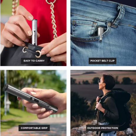 Multiverktyg & Taktisk Penna — 6-i-1 EDC: Tändare, Multiverktyg & Personligt Skydd