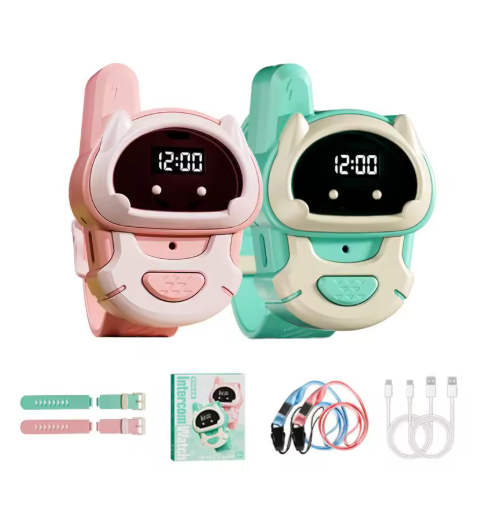 Walkie Talkie-Klockor för Barn – Lång Räckvidd 1500 m, Vattentäta & Lätta att Använda