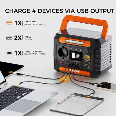 Portabel Power Station 300W (230Wh) för Camping, Bil & Krisberedskap
