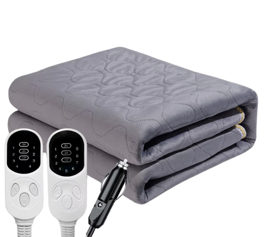 Elektrisk 12V Värmefilt för Bil & Camping – Extra Tjock, Termostat, 9/4 Lägen – Perfekt för RV, SUV & Vinterresor
