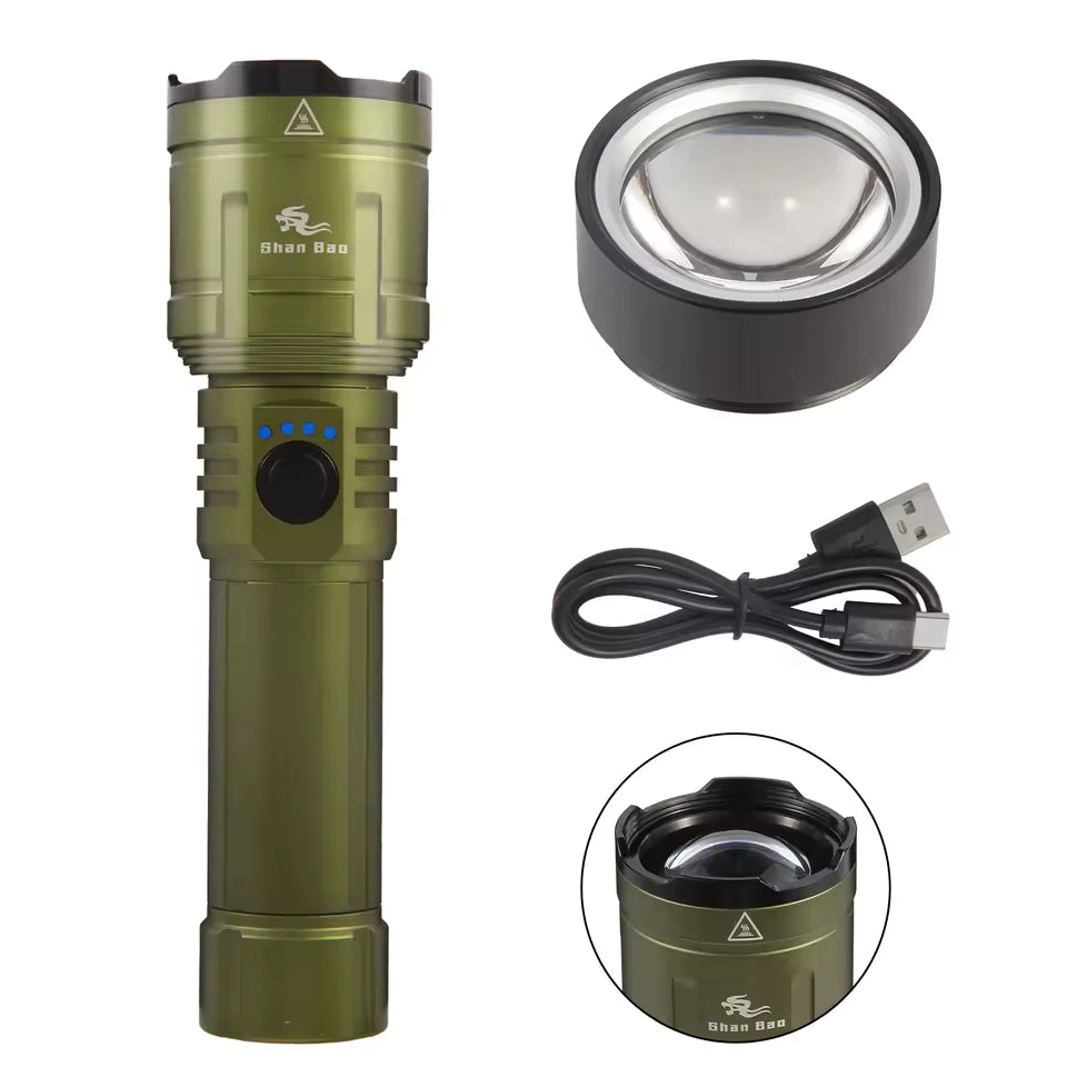Kraftfull Zoombar Ficklampa