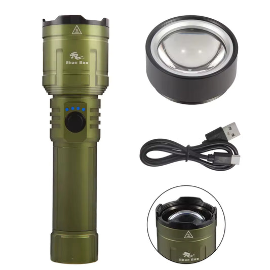 Kraftfull Zoombar Ficklampa