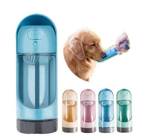 Portabel Vattenflaska för Hundar – 300 ml Reseflaska med Fyllningsfunktion