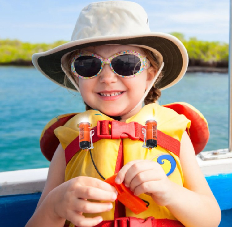 🌊 2 st Vattentäta Nödsignallampor – Marina positionsljus & överlevnadslampor