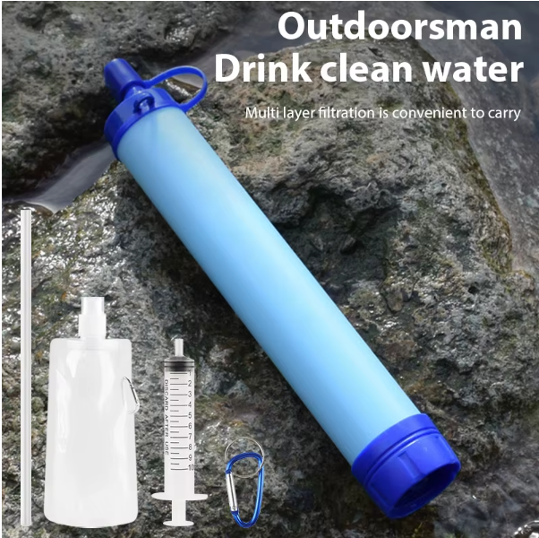 Portable Water Filter Straw – Bärbart Vattenfilter för Camping & Krisberedskap
