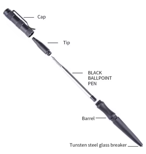 Tactical Pen – Robust självförsvarspenna i tungsten & aluminium