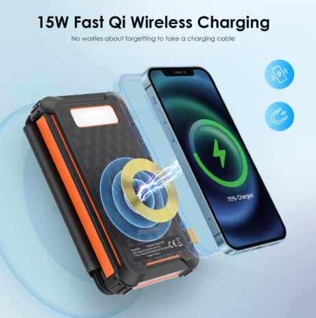 Solar Power Bank 26800mAh – Snabbladdning, Solpaneler & Nödbelysning