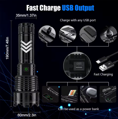 Ficklampa 12000 lm (60 W)