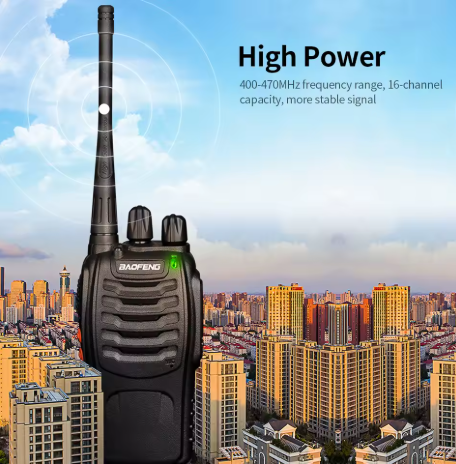 BAOFENG – Professionell Walkie Talkie (2-pack, upp till 10 km räckvidd)