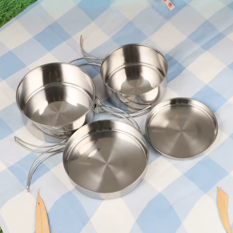 Rostfritt Campingkök – Hållbart & Ultralätt Kokkärl för Friluftsliv