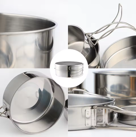 Rostfritt Campingkök – Hållbart & Ultralätt Kokkärl för Friluftsliv