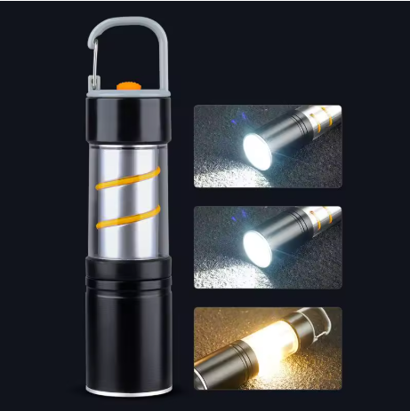 Kompakt Uppladdningsbar LED-Ficklampa med Sidoljus
