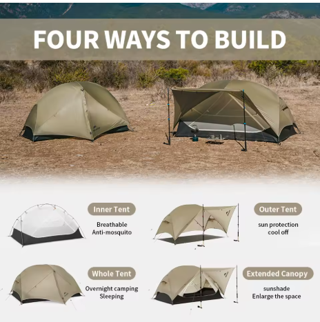 Naturehike Mongar UL – Ultralätt Premiärtält för 1–2 Äventyrare