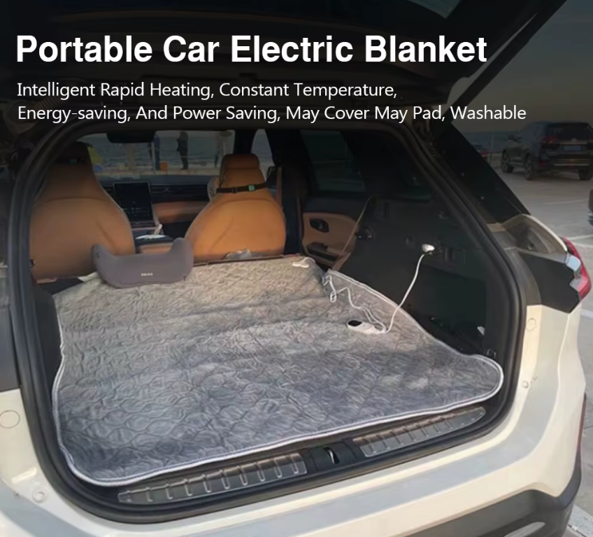 Elektrisk 12V Värmefilt för Bil & Camping – Extra Tjock, Termostat, 9/4 Lägen – Perfekt för RV, SUV & Vinterresor