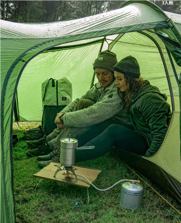 Naturehike Opalus 4-Säsongstält – Ultralätt Tunneltält för 2–3 Personer (20D Silikon, Komplett Set)