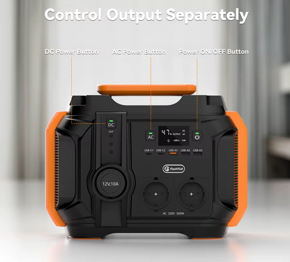 Solgenerator 540Wh – Komplett Kit med Power Station & 100W Solpanel