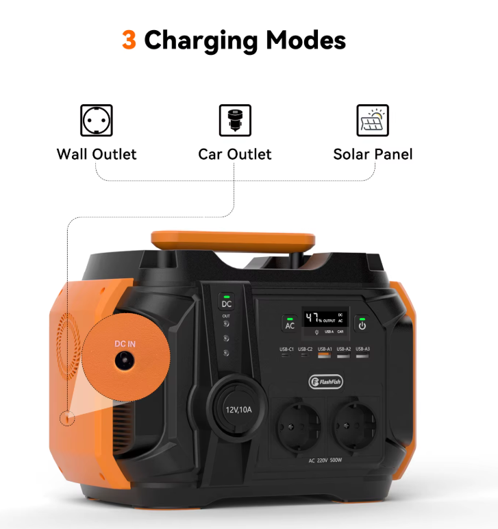 Solgenerator 540Wh – Komplett Kit med Power Station & 100W Solpanel