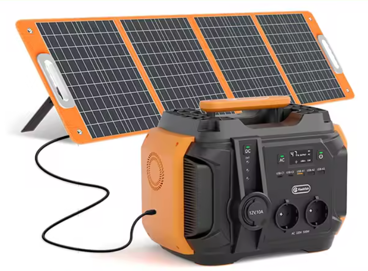 Solgenerator 540Wh – Komplett Kit med Power Station & 100W Solpanel