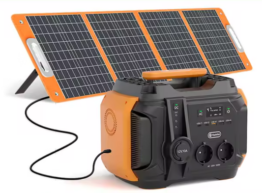 Solgenerator 540Wh – Komplett Kit med Power Station & 100W Solpanel