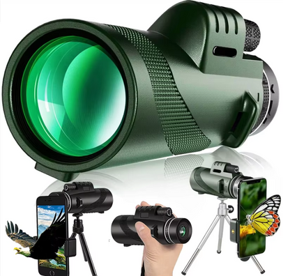 80×100 HD Monokulär Kikare